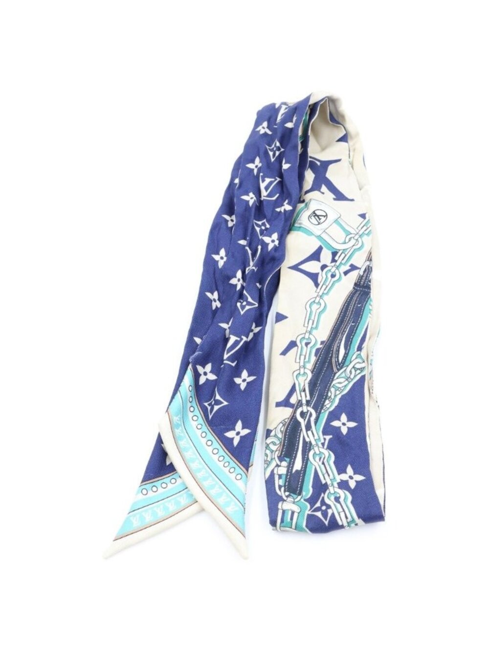 Louis Vuitton Bandeau BB Ultimate Silk Scarf Blue Marine
